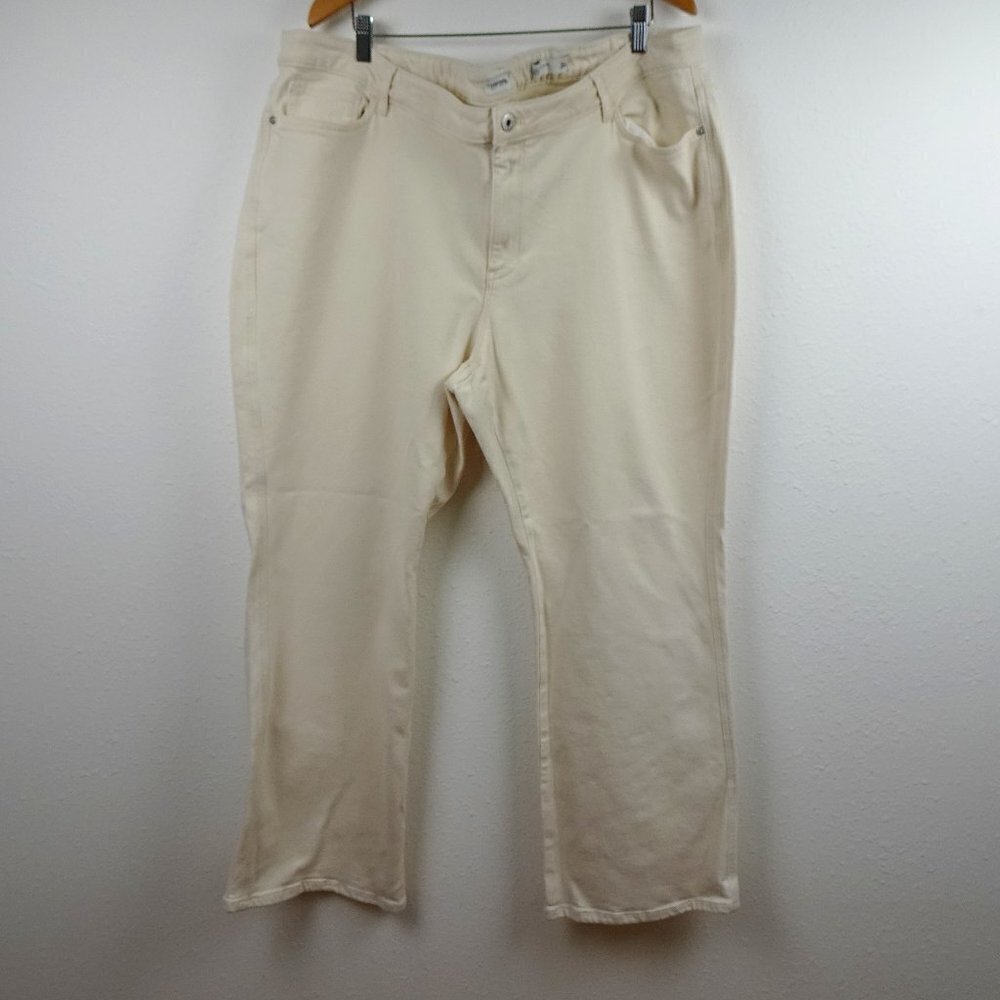 J. Jill Bootcut Jeans Women's Plus Size 26 Off White Denim Ivory Modern Slim